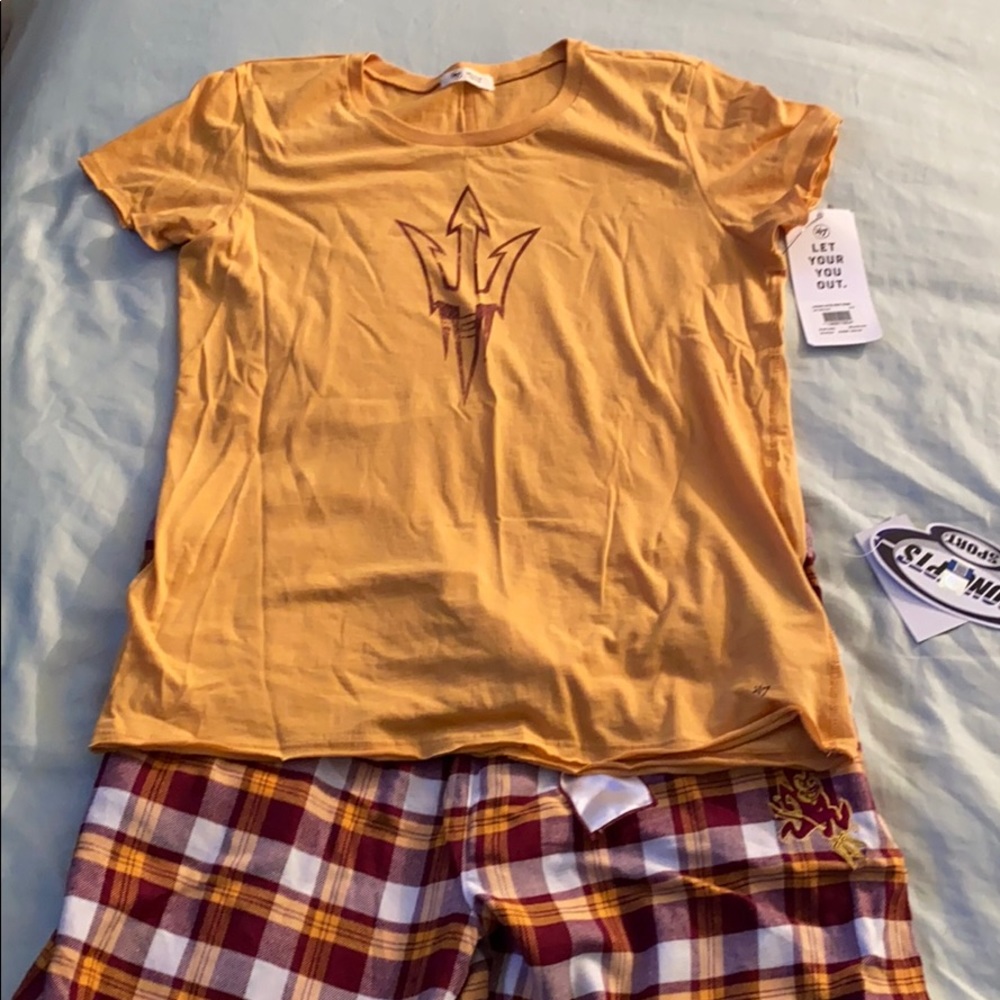 ASU Arizona State pajamas sleep set, Brand New